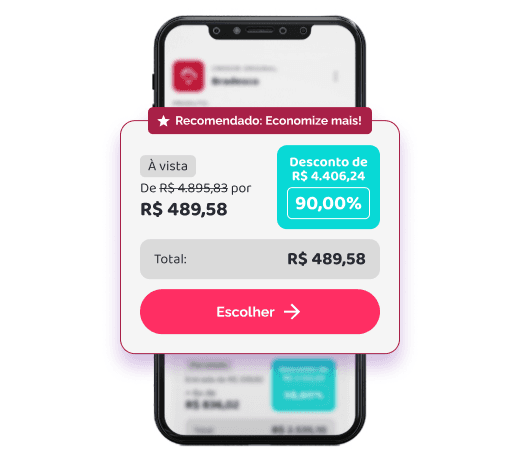 Imagem de uma simulação de celular com o site da Bellinati Perez aberto